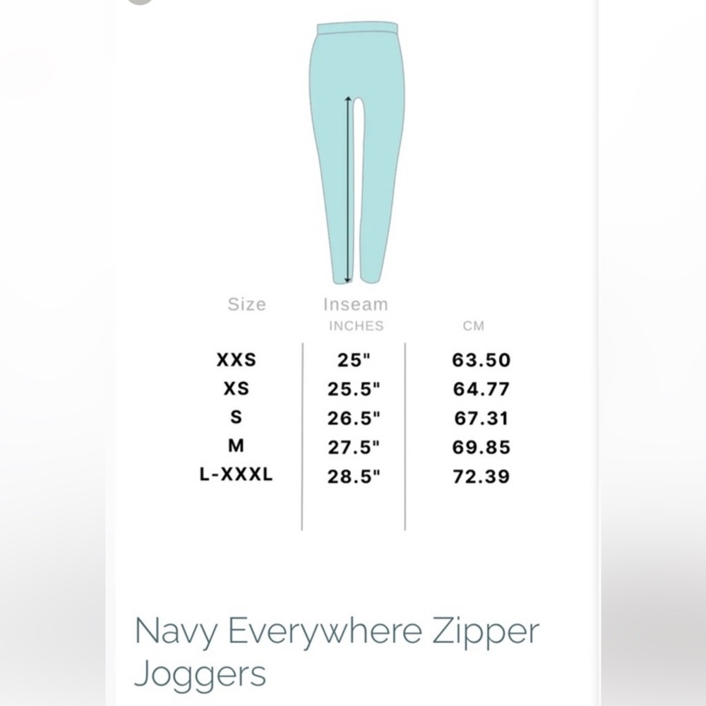 ZYIA Navy Everywhere Zipper Joggers Active Pants - Picture 8 of 8